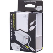 Charger Troika TROIKA CHA35 for Smartphone, Tablet White AC Fast Charging Internal Charger Troika TROIKA CHA35 for Smartphone, Tablet White AC Fast Charging Internal