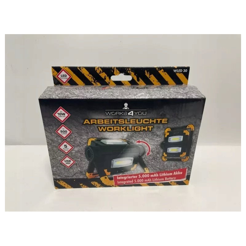 Schwaiger LED multifunction floodlight 2x500 lumen Black / Yellow