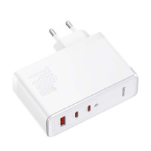 Ładowarka Baseus Baseus ładowarka sieciowa GaN5 Pro PD 140W 2x USB-C 1x USB biała + kabel USB-C - USB-C 240W Ładowarka Baseus Baseus ładowarka sieciowa GaN5 Pro PD 140W 2x USB-C 1x USB biała + kabel USB-C - USB-C 240W