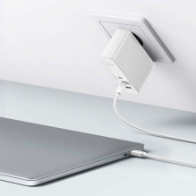 Ładowarka Baseus Baseus ładowarka sieciowa GaN5 Pro PD 140W 2x USB-C 1x USB biała + kabel USB-C - USB-C 240W Ładowarka Baseus Baseus ładowarka sieciowa GaN5 Pro PD 140W 2x USB-C 1x USB biała + kabel USB-C - USB-C 240W