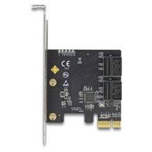Valdiklis Delock DELOCK 4 prievadų SATA PCI Express x1 kortelė Žemo profilio formatas Valdiklis Delock DELOCK 4 prievadų SATA PCI Express x1 kortelė Žemo profilio formatas