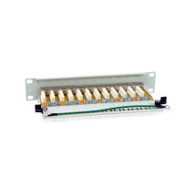 Equip 10 colių prietaisų skydelis 12xRJ45 Cat6a FTP 1U 500MHz RAL7035 Equip 10 colių prietaisų skydelis 12xRJ45 Cat6a FTP 1U 500MHz RAL7035