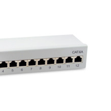 Equip Patchpanel 12xRJ45 Cat6a lentelės skydelis 500MHz RAL7035 Equip Patchpanel 12xRJ45 Cat6a lentelės skydelis 500MHz RAL7035