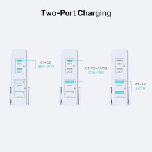 Unitek Ładowarka birukowa GaN 100W 2xUSB-A 2xUSB-C biały Unitek Ładowarka birukowa GaN 100W 2xUSB-A 2xUSB-C biały