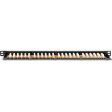 DIGITUS 0,5HE 24-portu Cat6 neekranēts patchpanelis Black
