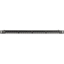 DIGITUS 0,5HE 24-portu Cat6 neekranēts patchpanelis Black