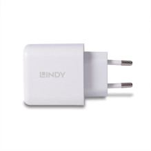 LINDY USB charger type A+C GaN charger 65W, white LINDY USB charger type A+C GaN charger 65W, white