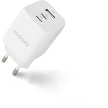 Dicota compact 3-portu GaN wall charger (65W) EU white