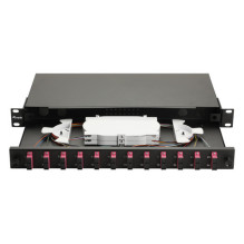 Equip Equip fiber optic splice box 12-Port SC-Duplex OM4 1U complete black Equip Equip fiber optic splice box 12-Port SC-Duplex OM4 1U complete black