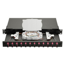 Equip Equip fiber optic splice box 12-Port SC-Duplex OM4 1U complete black Equip Equip fiber optic splice box 12-Port SC-Duplex OM4 1U complete black