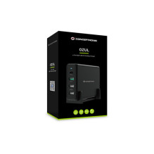 CONCEPTRONIC 4-port charger 3xUSB-A / 1xC desktop 65WPD3.0 Black