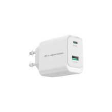 Conceptronic ALTHEA20W45 nešiojamųjų įrenginių įkroviklis, universalus, baltas, greitas įkrovimas, vidinis, kintamosios Conceptronic ALTHEA20W45 nešiojamųjų įrenginių įkroviklis, universalus, baltas, greitas įkrovimas, vidinis, kintamosios