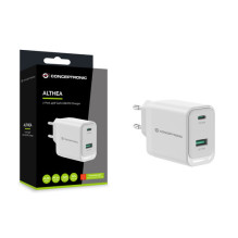 Conceptronic ALTHEA20W45 lādētājs pārnēsājamām ierīcēm Universāls White Maiņstrāva Ātra uzlāde Iekšējais Conceptronic ALTHEA20W45 lādētājs pārnēsājamām ierīcēm Universāls White Maiņstrāva Ātra uzlāde Iekšējais