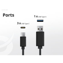 Lādētājs Conceptronic CONCEPTRONIC 4 portu 100W, 3xUSB-C, 1xUSB-A 1.5m sw Lādētājs Conceptronic CONCEPTRONIC 4 portu 100W, 3xUSB-C, 1xUSB-A 1.5m sw