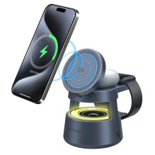 4smarts Qi2 bezvadu lādētājs Aura Sound spacegrau 4smarts Qi2 bezvadu lādētājs Aura Sound spacegrau