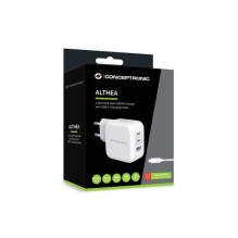 CONCEPTRONIC charger 3 ports GaN 2xUSB-C / 1xA 67WPD3.0 / PPS ws