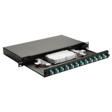 Equip Equip fiber optic splice box 12-Port LC-Duplex OM3 1U complete black Equip Equip fiber optic splice box 12-Port LC-Duplex OM3 1U complete black