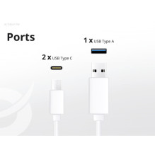 CONCEPTRONIC įkroviklis 3 prievadai GaN 2xUSB-C / 1xA 67WPD3.0 / PPS ws CONCEPTRONIC įkroviklis 3 prievadai GaN 2xUSB-C / 1xA 67WPD3.0 / PPS ws