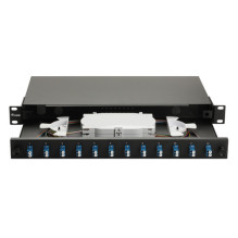 Equip Equip fiber optic splice box 12-Port LC-Duplex OS2 1U complete Black
