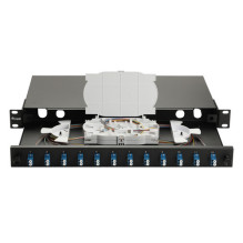 Equip Equip fiber optic splice box 12-Port LC-Duplex OS2 1U complete Black