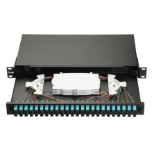 Equip Equip fiber optic splice box 24-Port LC-Duplex OM3 1U complete black