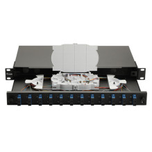 Equip Equip fiber optic splice box 12-Port SC-Duplex OS2 1U complete Black