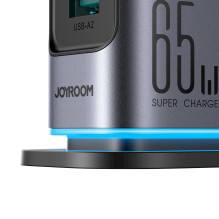Joyroom Multiport Charger GaN Fast Charger C+C+C+C+U+U, 65W, PD 3.0, QC 4.0, PPS, Gray (JR-TCM02) Joyroom Multiport Charger GaN Fast Charger C+C+C+C+U+U, 65W, PD 3.0, QC 4.0, PPS, Gray (JR-TCM02)