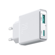 Joyroom Travel Charger Slim C+U. PD 20W, QC 3.0, White (JR-TCF14) Joyroom Travel Charger Slim C+U. PD 20W, QC 3.0, White (JR-TCF14)