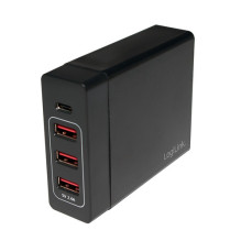 Logilink USB stalinis įkroviklis 3xUSB-A prievadas + 1xUSB-C prievadas, 60W Logilink USB stalinis įkroviklis 3xUSB-A prievadas + 1xUSB-C prievadas, 60W