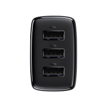 Baseus Travel Charger Compact wall Charger U+U+U, 17W EU black (CCXJ020101) Baseus Travel Charger Compact wall Charger U+U+U, 17W EU black (CCXJ020101)