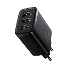 Baseus Travel Charger Compact wall Charger U+U+U, 17W EU black (CCXJ020101) Baseus Travel Charger Compact wall Charger U+U+U, 17W EU black (CCXJ020101)