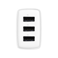 Baseus Travel Charger Compact wall Charger U+U+U, 17W EU White (CCXJ020102) Baseus Travel Charger Compact wall Charger U+U+U, 17W EU White (CCXJ020102)