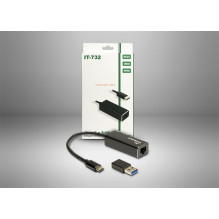 Inter-Tech LAN adapteris Argus IT-732 USB-C Gigabit Ethernet
