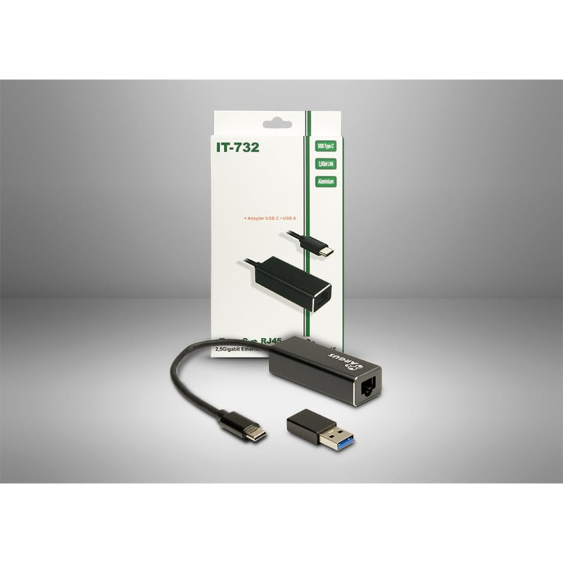 Inter-Tech LAN adapteris Argus IT-732 USB-C Gigabit Ethernet