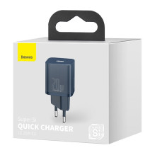Baseus kelioninis įkroviklis rinkinys Super Si 1C PD greitas įkroviklis 20W Blue EU (CCSUP-B03) Baseus kelioninis įkroviklis rinkinys Super Si 1C PD greitas įkroviklis 20W Blue EU (CCSUP-B03)