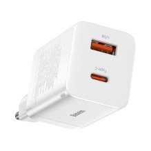 Baseus Super Si PD sieninis įkroviklis 30W / 1x USB-C / 1x USB Baseus Super Si PD sieninis įkroviklis 30W / 1x USB-C / 1x USB
