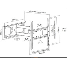 Equip wall mount 32"-55" / 1TFT foldable 4 joints 50Kg sw retail Equip wall mount 32"-55" / 1TFT foldable 4 joints 50Kg sw retail