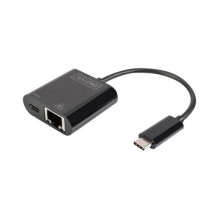 DIGITUS USB Type-C Gigabit Ethernet Adapter, with PD support DIGITUS USB Type-C Gigabit Ethernet Adapter, with PD support