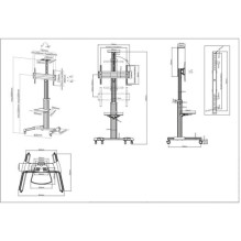 Manhattan floor stand 461245 37'' - 70'' Manhattan floor stand 461245 37'' - 70''