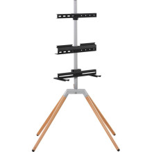 Universalus televizoriaus stovas Quadpod (silver / black) Universalus televizoriaus stovas Quadpod (silver / black)