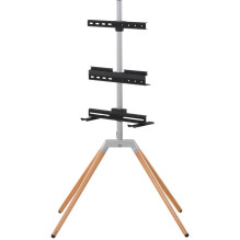 Universalus televizoriaus stovas Quadpod (silver / black) Universalus televizoriaus stovas Quadpod (silver / black)