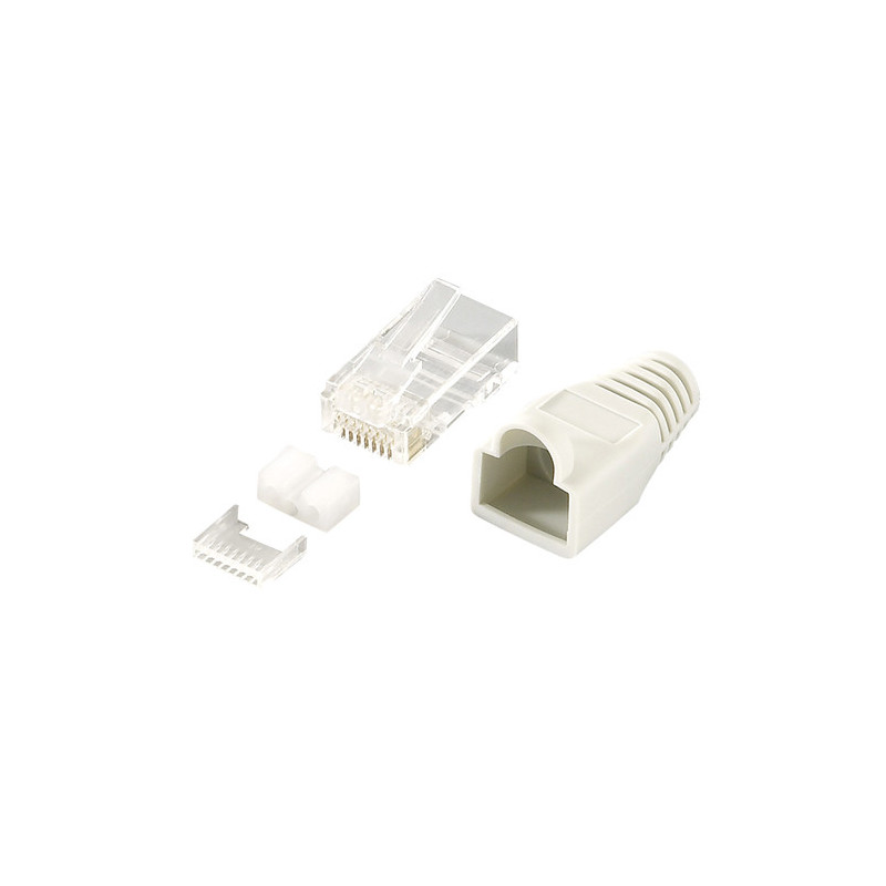 Logilink CAT6 RJ45 Connector 100 pcs Set, shielded, gray