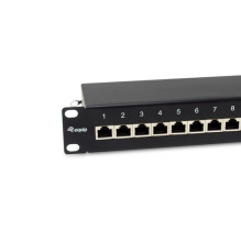 Equip 10" paneļu panelis 12xRJ45 Cat6a FTP 1U 500MHz RAL9005 Equip 10" paneļu panelis 12xRJ45 Cat6a FTP 1U 500MHz RAL9005