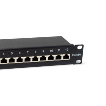 Equip 10" paneļu panelis 12xRJ45 Cat6a FTP 1U 500MHz RAL9005 Equip 10" paneļu panelis 12xRJ45 Cat6a FTP 1U 500MHz RAL9005