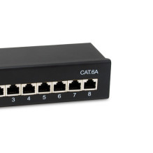 Equip Patchpanel 8xRJ45 Cat6a table panel 500MHz RAL9005 Equip Patchpanel 8xRJ45 Cat6a table panel 500MHz RAL9005
