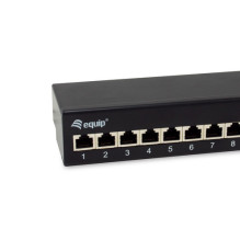 Equip Patchpanel 12xRJ45 Cat6a table panel 500MHz RAL9005 Equip Patchpanel 12xRJ45 Cat6a table panel 500MHz RAL9005