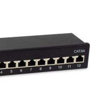 Equip Patchpanel 12xRJ45 Cat6a table panel 500MHz RAL9005 Equip Patchpanel 12xRJ45 Cat6a table panel 500MHz RAL9005