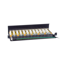 Equip Patchpanel 12xRJ45 Cat6a table panel 500MHz RAL9005 Equip Patchpanel 12xRJ45 Cat6a table panel 500MHz RAL9005