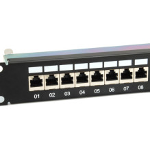 Equip panel splitter 24x RJ45 Cat6A 19" FTP 1HE ISO / IEC Black Equip panel splitter 24x RJ45 Cat6A 19" FTP 1HE ISO / IEC Black