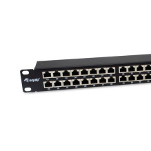 Equip Equip 48x RJ45 Cat6A 19" FTP 1HE Premium Prietaisų skydelis juodas Equip Equip 48x RJ45 Cat6A 19" FTP 1HE Premium Prietaisų skydelis juodas